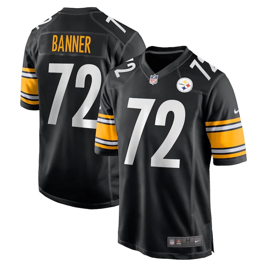 Men Pittsburgh Steelers #72 Zach Banner Nike Black Game NFL Jersey